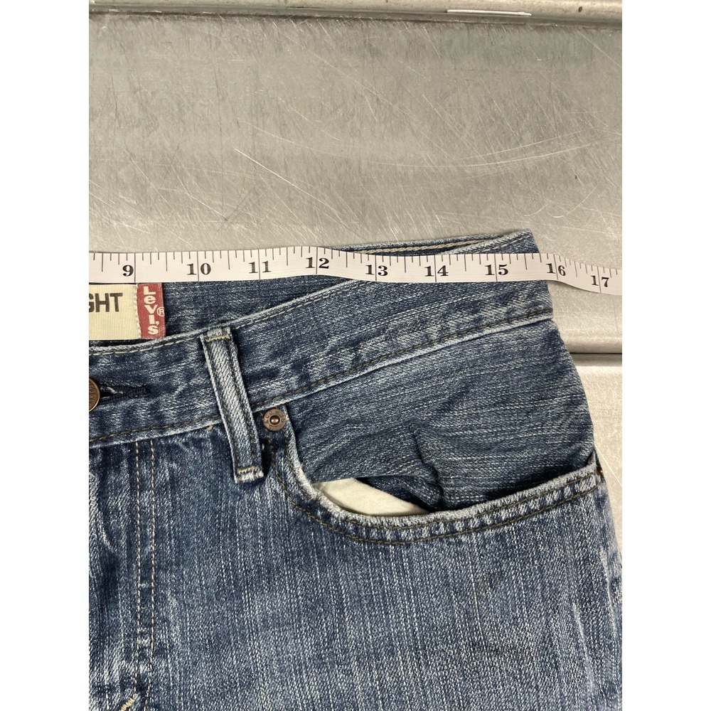 VTG Levis 514 Jeans Mens 31X32 Blue Medium Wash Denim Slim Straight 100% Cotton - Picture 8 of 16